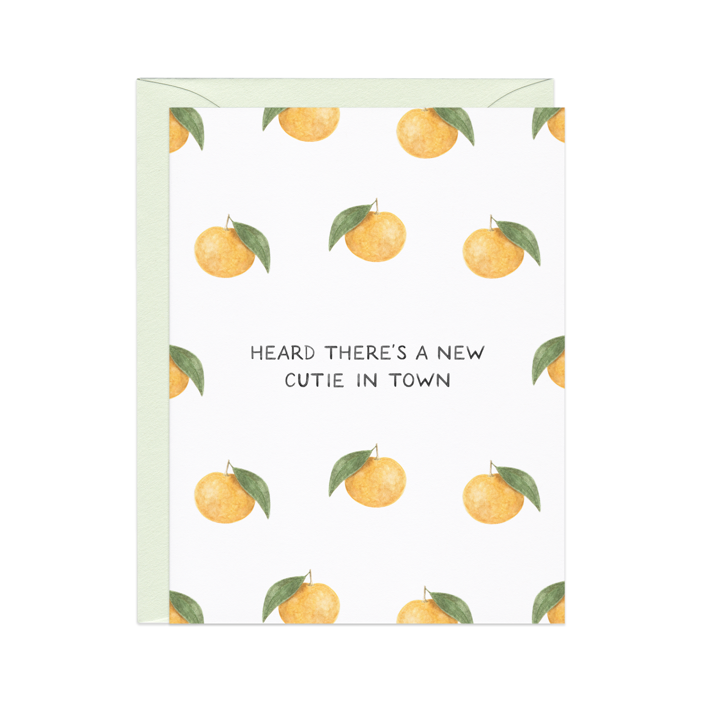 Amy Zhang - New Cutie In Town — Food Pun New Baby Card