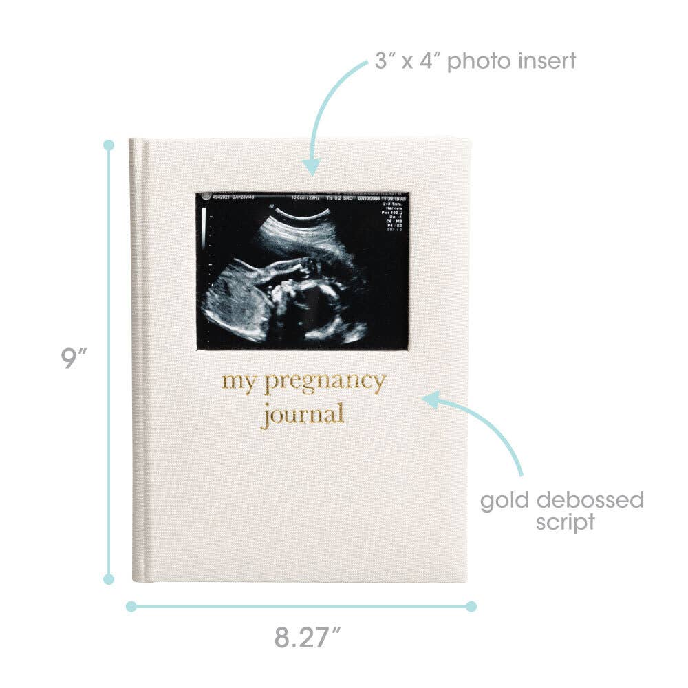 Pearhead - Linen Pregnancy Journal, Baby Shower Gifts, New Mom Gift