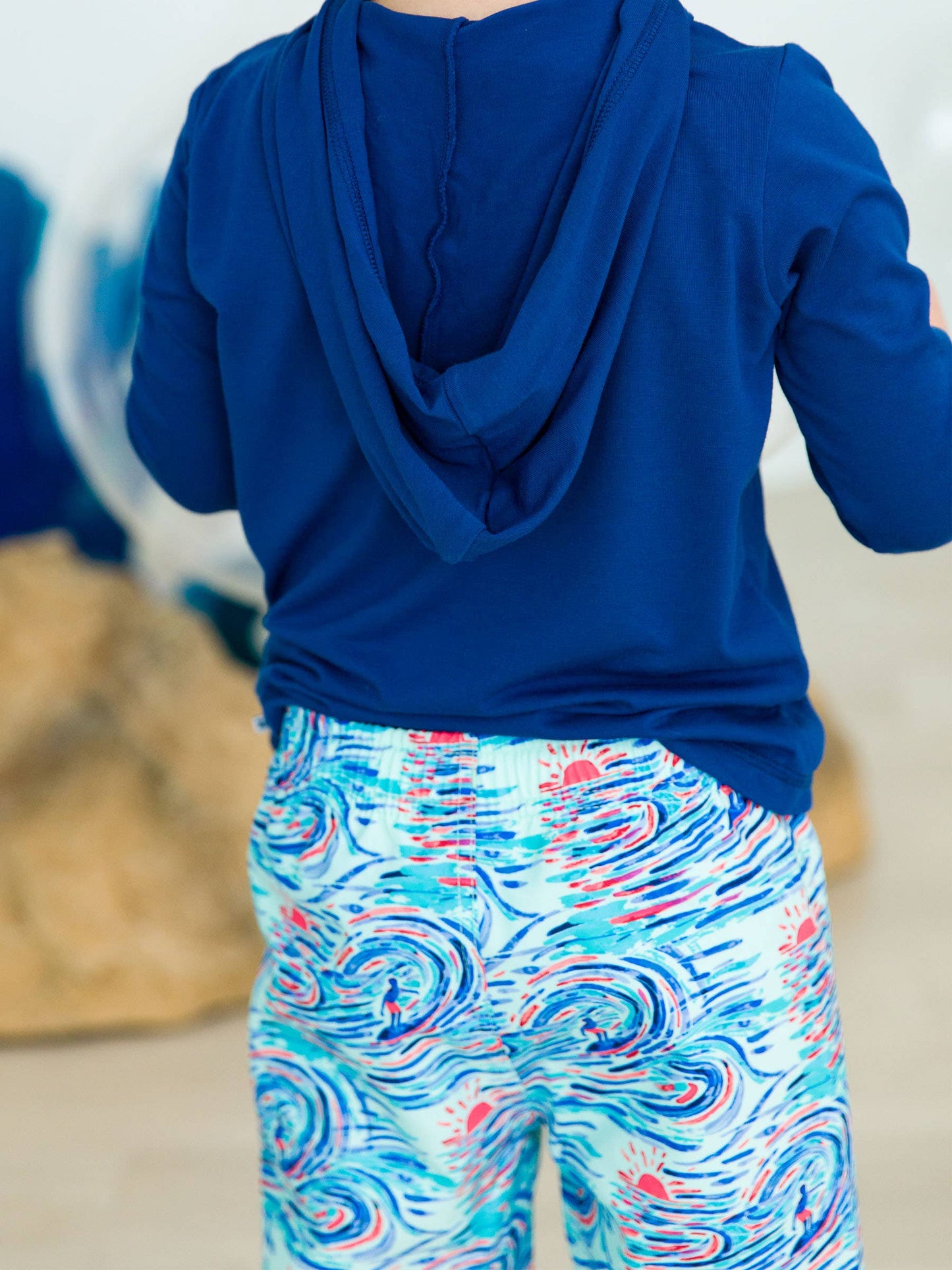 Boys Seaside Surfer Swim Trunks