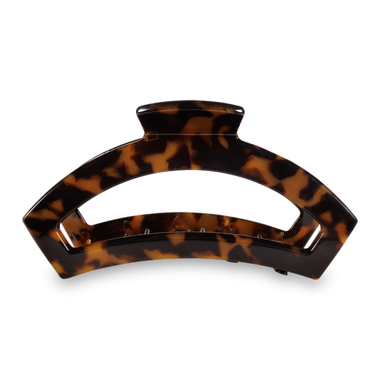 TELETIES - Open Hair Clip | Large |  Tortoise