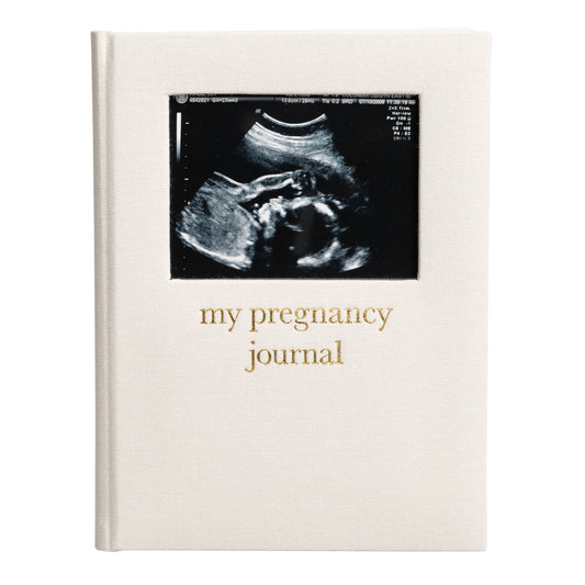 Pearhead - Linen Pregnancy Journal, Baby Shower Gifts, New Mom Gift