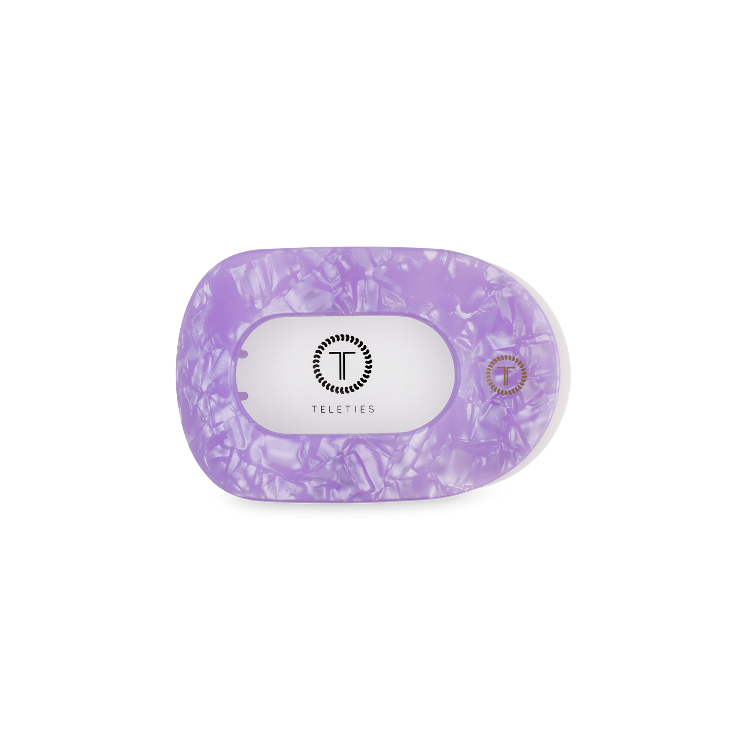 TELETIES - Flat Round Hair Clip | Small | Lavender Mist