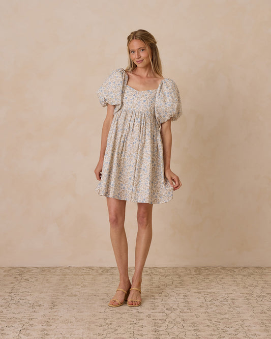 Isabella Dress|Blue Garden