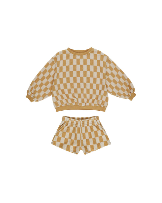 Summer Terry Set||Marigold Check