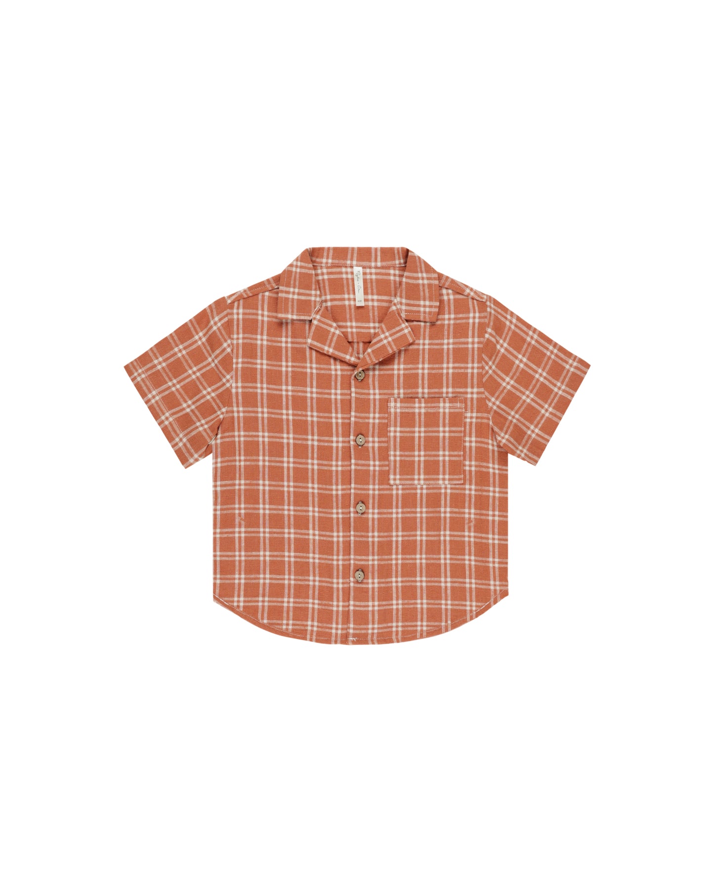 Lapel Collared Shirt||Poppy Check