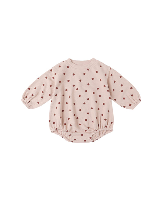 Spongey Knit Romper||Polka Dots