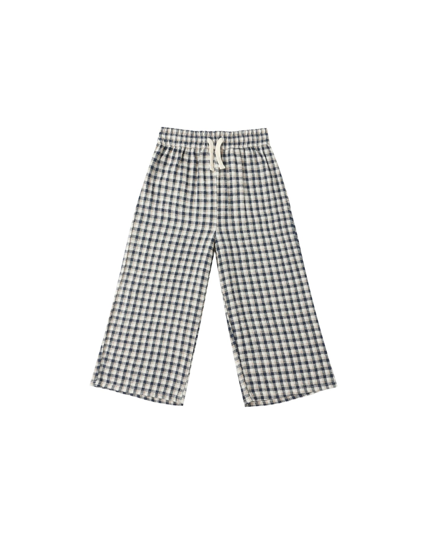 Wide Leg Pant||Navy Check
