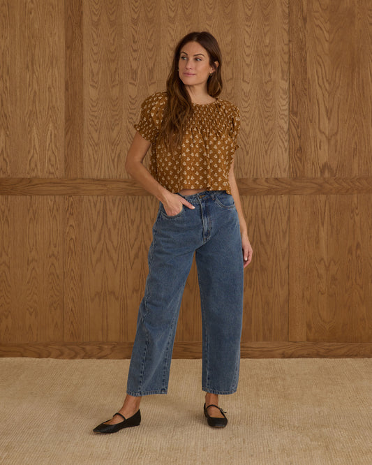 Barrel Pant|Indigo Denim