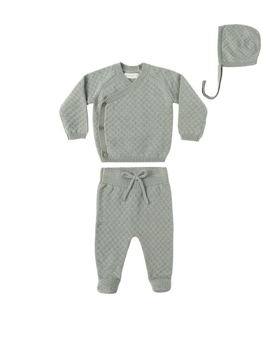Knit Wrap+Pant Set||Fern
