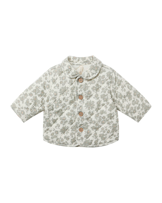 Quilted Jacket||Green Floral