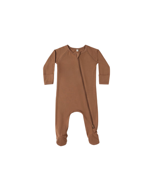Bamboo Zip Footie||Cedar