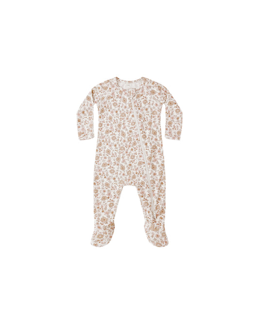 Bamboo Zip Footie||Bloom