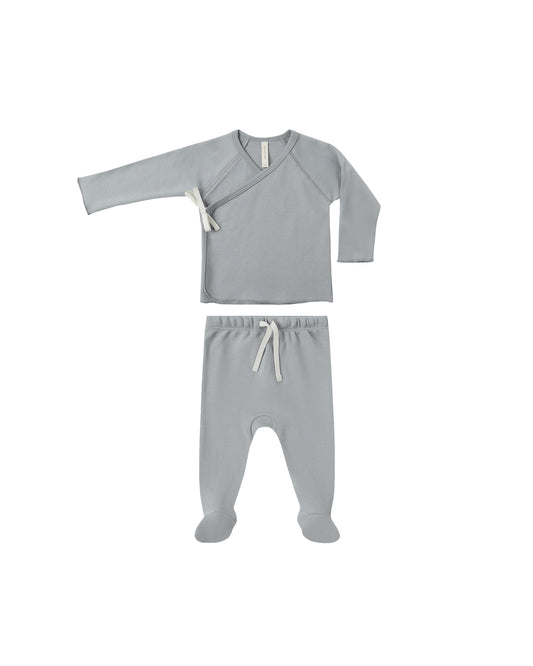 Wrap Top+Footed Pant||Steel