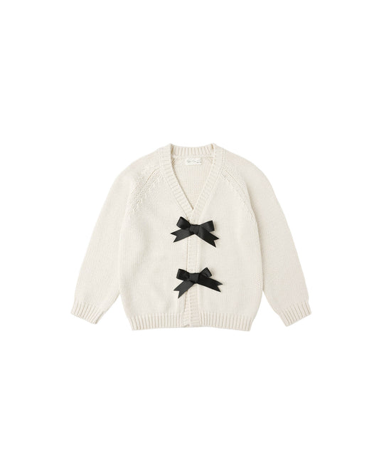 Bow Cardigan||Natural