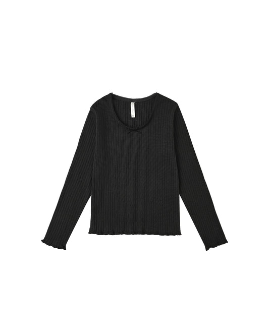 Ribbed LS||Black