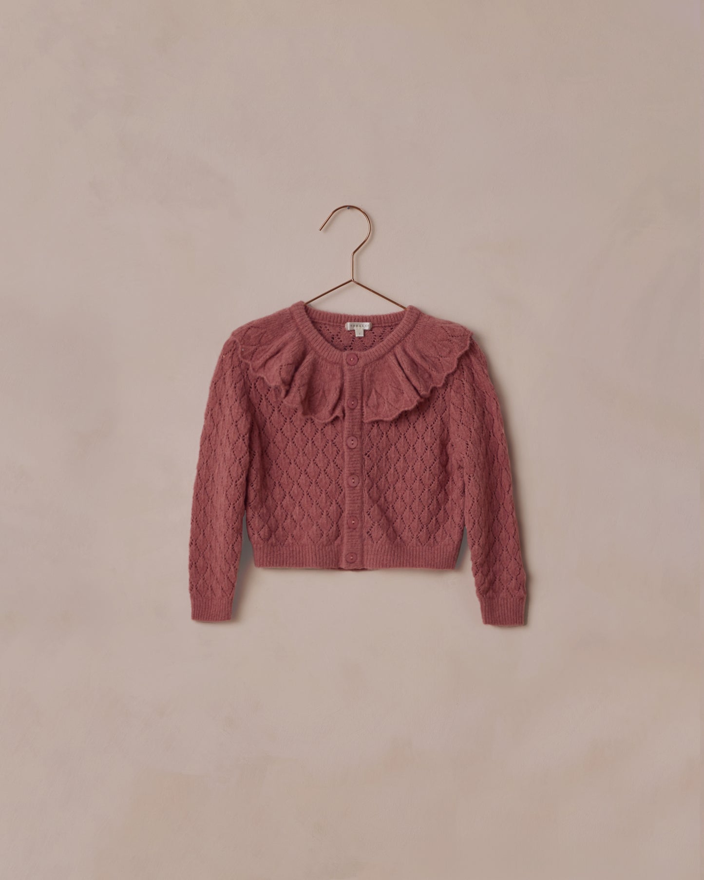 Ruffle Cardigan|Raspberry