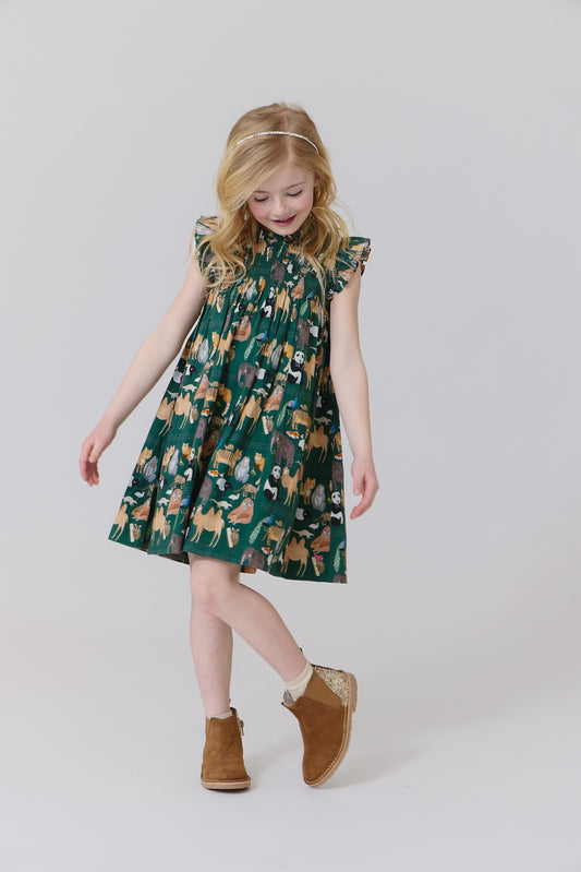 Girls Stevie Dress Animals of Asia