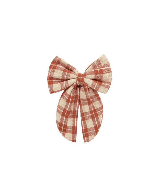 Oversized Bow||Red Plaid