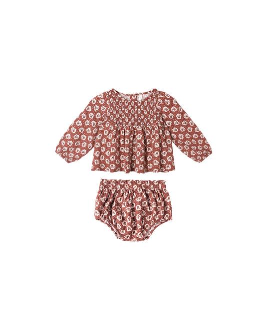 Sophia Top+Bloomer Set||Ruby