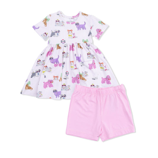 Fancy Dogs - Twirly Dress w/Cartwheel Short