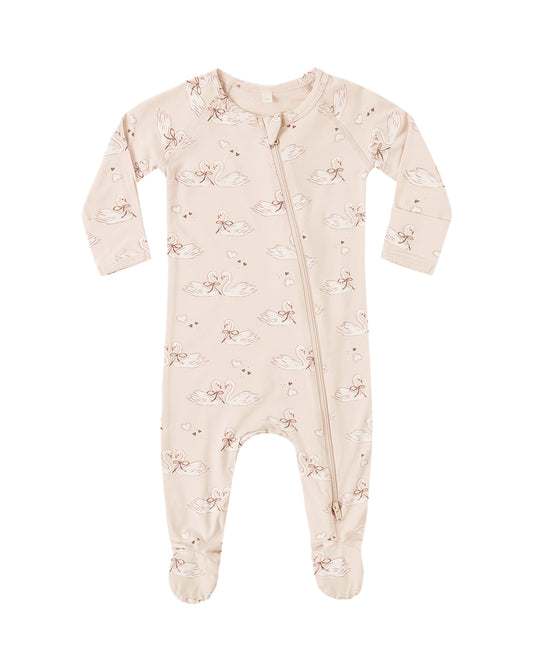 Bamboo Zip Footie||Swans