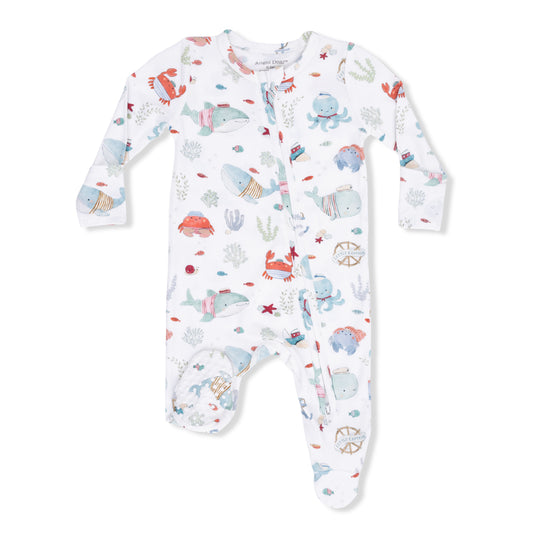 Sailor Sea Creatures - 2Way Zip Footie