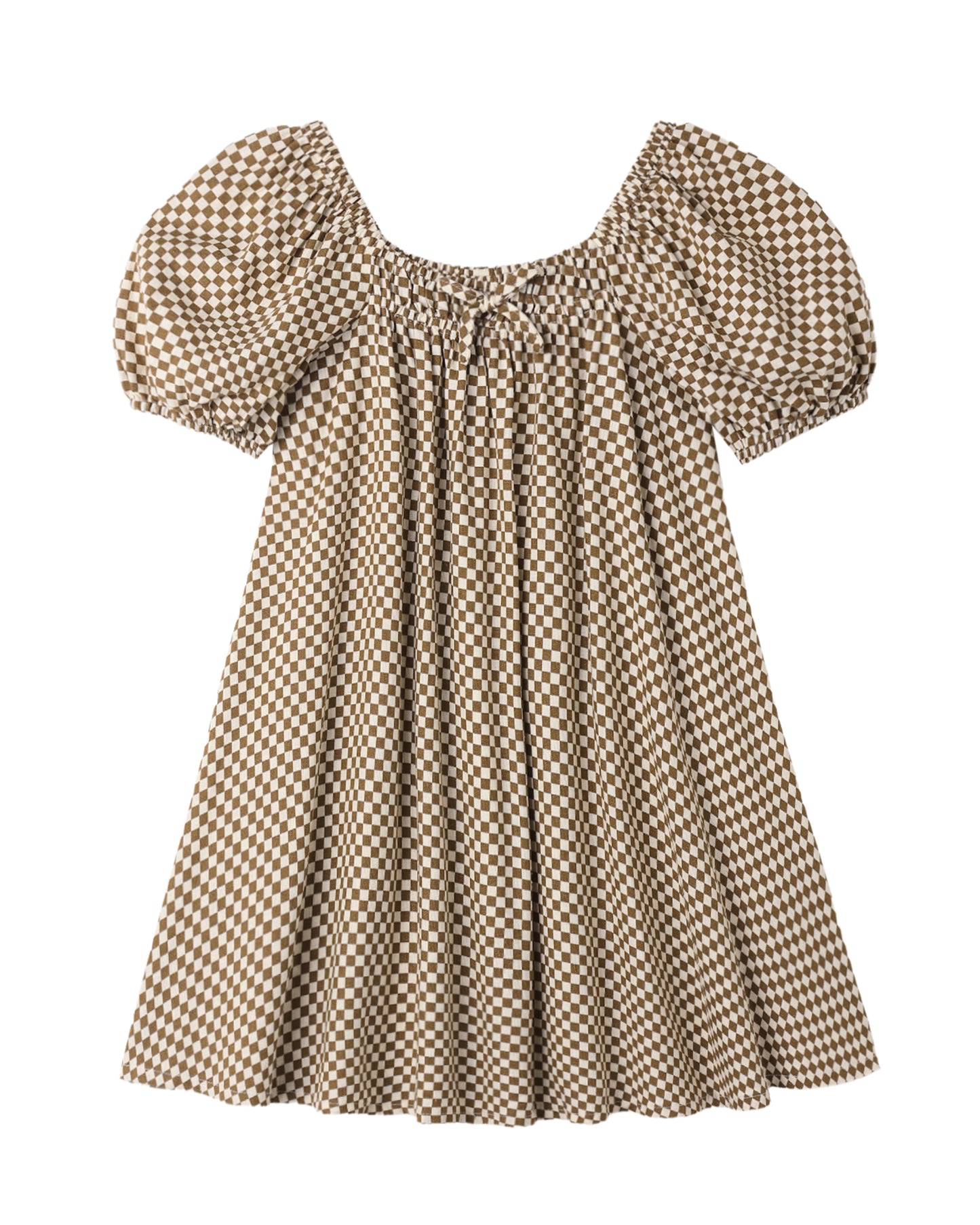 Sabrina Mini Dress||Ocre Check