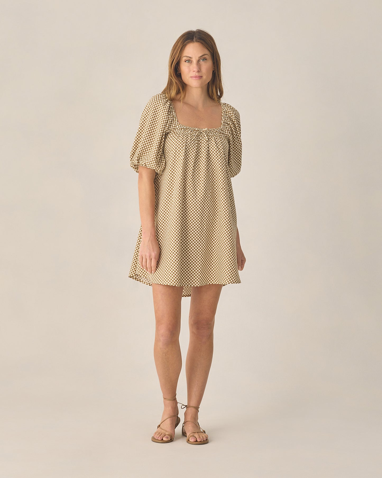 Women's Sabrina Mini Dress||Ocre