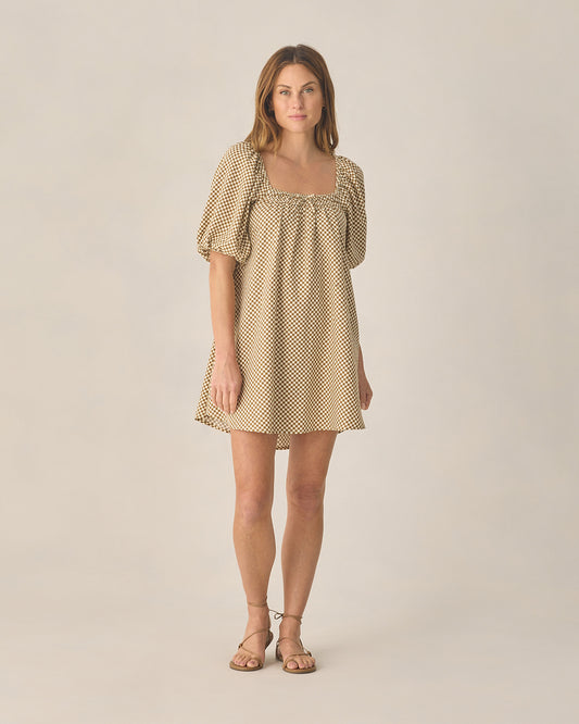 Women's Sabrina Mini Dress||Ocre