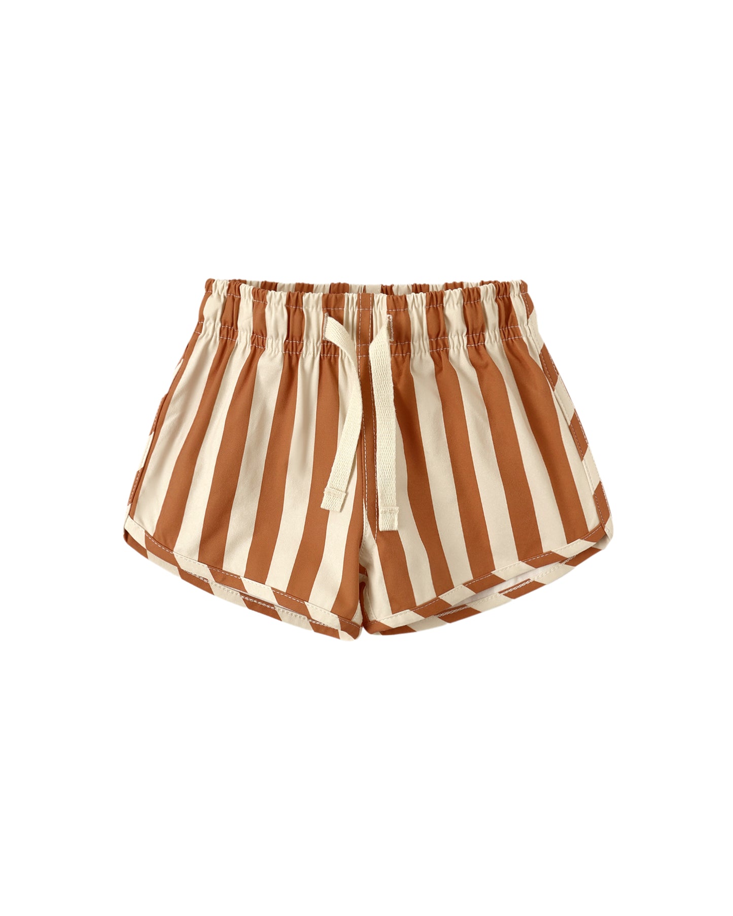 Boys Swim Short||Retro Poppy Stripe