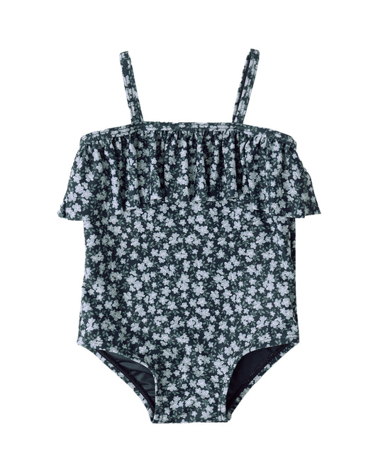 Ruffle OP||Navy Floral