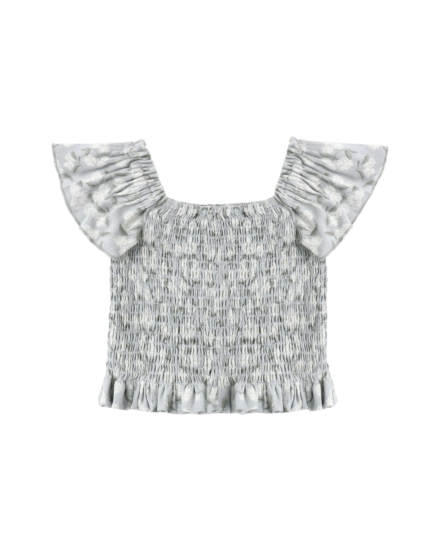 Zayla Top/Tiered Midi Skirt||Hydrangea Set