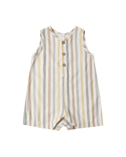 Mavrick Romper||Valencia Stripe