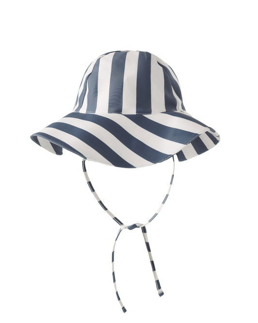 Floppy Swim Hat||Navy Stripe