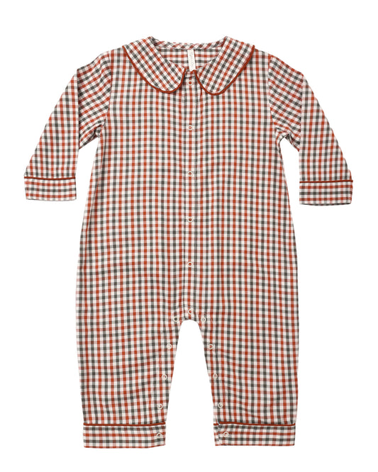 Baby Pajama Romper Holiday Gingham